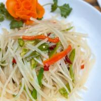 Shredded Potato With Vinegar Sauce · Stir fried with vinegar and green peppers.