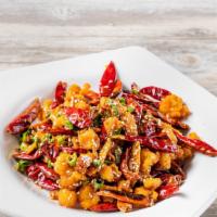 Diced Chicken With Hot Pepper(辣子鸡丁) · Deep fried diced crispy white meat chicken w. Dry hot peppers. (no sauce) every main dish co...
