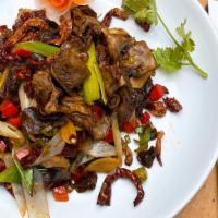 Sauteed Preserved Duck With White Peppe（白椒萝卜干腊鸭） · Preserved duck with white pepper, leeks and hot red peppers. Every main dish comes with (1) ...
