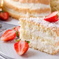 Fried Strawberry Shortcake · Soft sponge cake and strawberries battered and deep-fried.