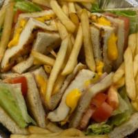Club Sandwich · With French fries