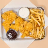 Chicken Tender Combo · Three original chicken tenders with fries.