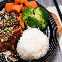 Tofu Steak · Gluten Free option w/ Spicy Soy Vinaigrette Sauce