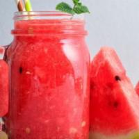 Melon Madness Smoothie · A melon-banana mix sweetened with fruit juice, yogurt and agave nectar.