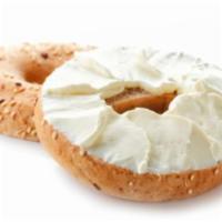 Bagel & Cream Cheese Sandwich · Toasted NY style bagel with classic cream cheese.
