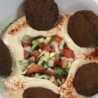 Falafel Platter
 · Hummus, chop salad, and matbucha with 2 pita on side.