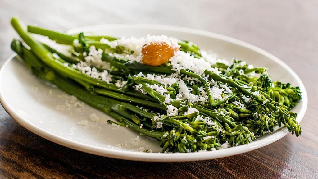 Broccolini · garlic confit, ricotta salata