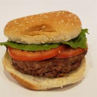 Hamburger · Homemade classic burger on hamburger bun