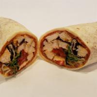 Daniel Special Wrap · Daniel Special Wrap: grilled chicken, melted fresh mozzarella, roasted peppers, basil, peppe...