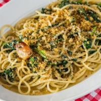 G&O Pasta · Garlic, EVOO, spinach, parsley, toasted breadcrumbs