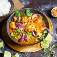 Massaman Curry Highnoon Special · Fragrant, rich, sweet and mild in spice. Served with your choice of protein, onion, potato a...