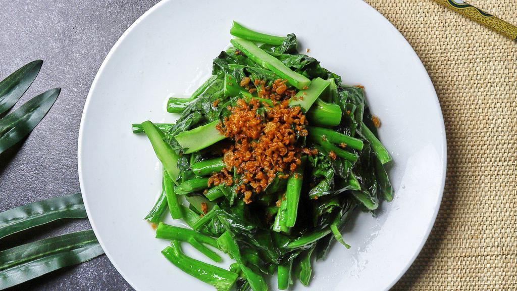 Side Of Chinese Broccoli · Stir fried Chinese broccoli in a style of your choice. Recommended with fresh garlic sauteed in oyster sauce.