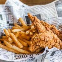 Chicken Tenders Basket (3Pc) · Who says you have to eat from the sea to be happy as can be? Not us, our chicken tenders are...