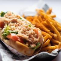 Crabmeat Roll (1) · Our lump crabmeat, mixed with tangy mayo and heaped into one of our hoagie rolls. Order up!