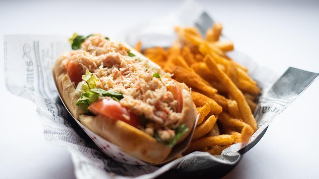 Crabmeat Roll (1) · Our lump crabmeat, mixed with tangy mayo and heaped into one of our hoagie rolls. Order up!