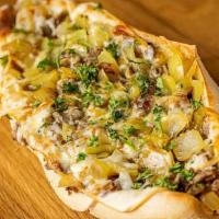 Oui Oui “Wee Wee” · french onion cheesesteak.  french onion soup caramelized onions, shaved ribeye, gruyere chee...