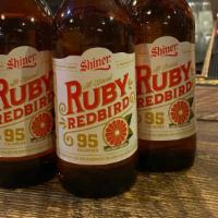 Shiner Ruby Red Bird Bottle · 