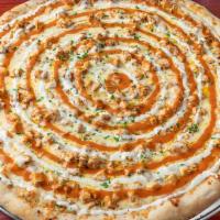 Buffalo Chicken Pizza Pie · Buffalo chicken cutlet, imported finest grande mozzarella topped with creamy ranch and buffa...