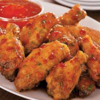 Hot Sweet&Chili Wings · Traditional bone-in wings,Hand-tossed in your choice of sauce or rub. Choose your flavors!
