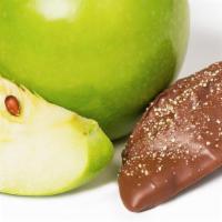 Chocolate Covered Apples · 1lb of Granny smith apple slices dipped in milk, dark, or a mix of both chocolates, sprinkle...