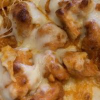 Buffalo Chicken Pizza · Spicy. Pie topped with BBQ fried chicken.