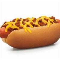 6” Premium Beef Hot Dogs (Chili Cheese) · Chili and cheddar cheese.