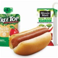 Wacky Pack Hot Dog · Plain Hot Dog with a choice of sm side and kid size drink