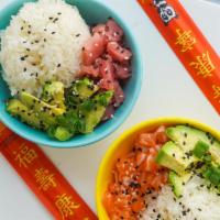 Build Your Own Poke Bowl · Choice of protein and base over avocados, scallions, sesame seeds and side of soy sauce.
Sug...