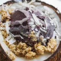 Coco Loco Bowl · Açaí, Pitaya or 1/2 Açaí and 1/2 Pitaya blended with coconut water. Topped with banana, vani...