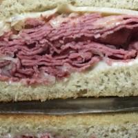 I · Grilled pastrami and onions, melted swiss cheese, mustard or mayo? You must choose one or bo...