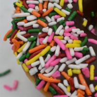 Chocolate Frosted With Sprinkles · 