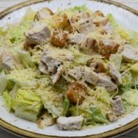 Chicken Caesar Salad · Grilled Chicken Breast, Parmesan Cheese, Baked Croutons.