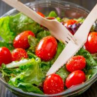 House Salad · Mini tomatoes and house vinaigrette. Made with mesclun mix.