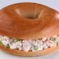Tuna Sandwich · Tuna salad on bagel or multigrain roll. Served with choice of side.