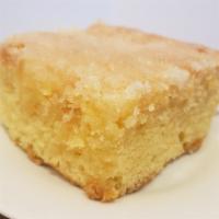 German Butter Cake · A light buttery cake with a sweet sugar topping.
