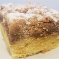 Crumb Cake · Buttery cake topped with a thick layer of streusel.