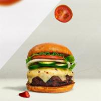 Peno For Your Thought Burger  · American beef patty topped with melted cheese, jalapenos, lettuce, tomato, onion, and pickle...