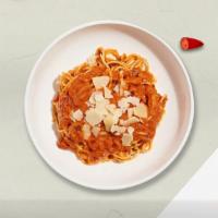 Mafia Sauced Pasta  · (Vegetarian) Fresh spaghetti cooked in a pink vodka sauce and topped with parmesan, parsley,...