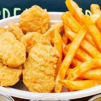 Chicken Nuggets · Chicken Nuggets served with french fries