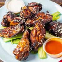 Kim'S Baked Wings · Special Newyorican/Asian blend of seasoning, cooked to perfection.