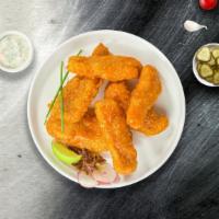 Buffalo Wild Tenders · Chicken tenders breaded and fried until golden brown before being tossed in buffalo sauce.