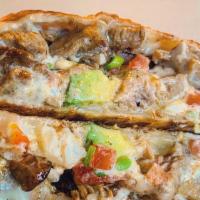 Shrimp Quesadilla · Marinated and Grilled Shrimp. Comes with Jack Cheese, Pico de Gallo, & Salsa in a large Flou...