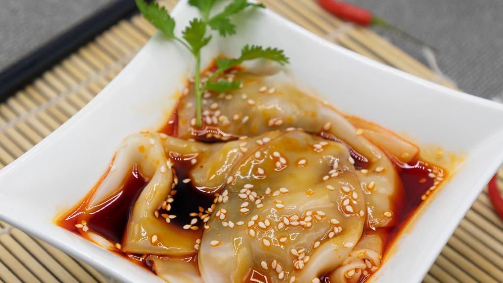 Sichuan Style Dumpling W/Pork · Spicy.