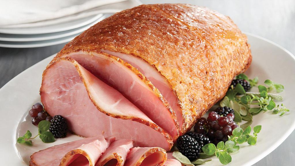 Whole Boneless Honey Baked Ham 7.5 Lbs. · For those less elaborate occasions still requiring a top-notch meal the Honey Baked Boneless Ham served as a half size is the perfect choice. This classic dish is both supremely tasty as well as easy and simple to serve. Mildly smoked for a lighter taste; our Boneless Ham is smoked up to 10-11 hours and is hand-crafted with our sweet, crunchy glaze for a unique taste.
