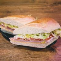 Ham & Cheese Sandwich (Cold) · Ham and cheese of your choice laid on freshly baked bread with lettuce, tomato and mayo