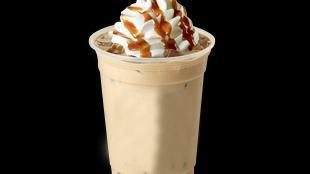 Caramel Latte · Espresso, foamed milk, topped with whipped cream and caramel syrup