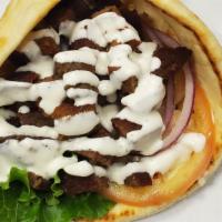 Lamb Gyro · Ground lamb mixed with a selection of the finest herbs and spices, cooked to perfection and ...