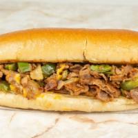 Philly Cheesesteak  · A cheesesteak is a sandwich made from thinly sliced pieces of beefsteak and melted cheese in...