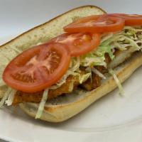 Chicken Sandwich · Served with lettuce, tomato and mayo