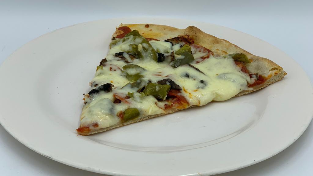 Mario’S Special Pizza · Sausage, Pepperoni, Meatballs, Green Peppers, Sauteed Onions,  Fresh Mushrooms, Tomato Sauce & Extra Mozzarella.